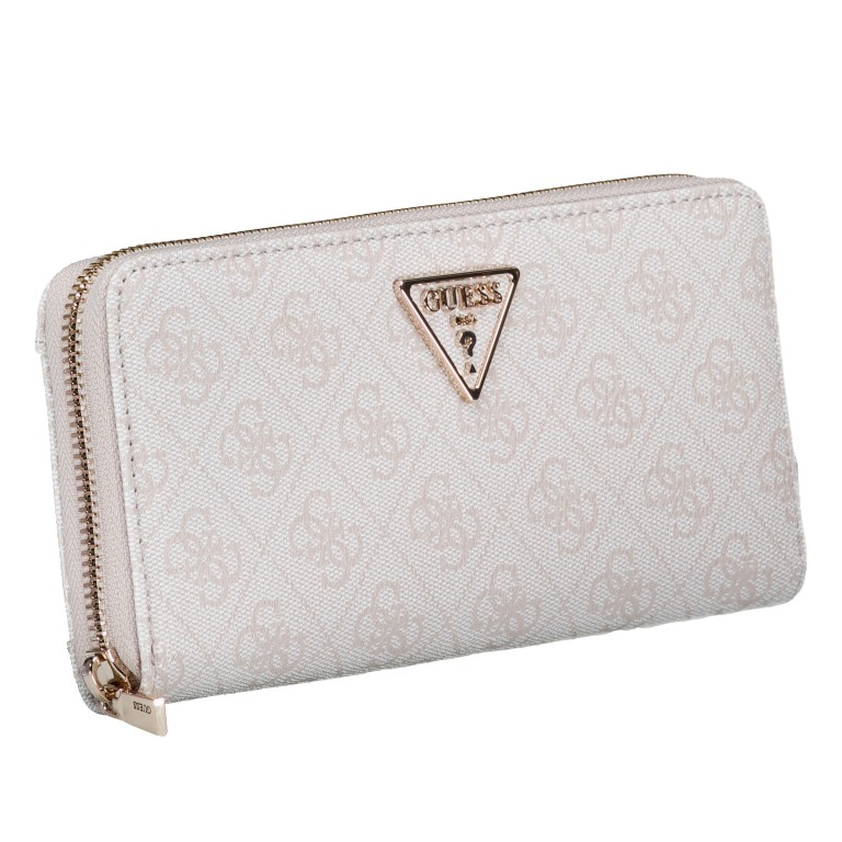 Geldbörse Laurel II 4G-Logo mit Griffschlaufe Bone, Farbe: beige, Marke: Guess, EAN: 0198659050351, Abmessungen in cm: 20.5x10x2.8, Bild 2 von 5
