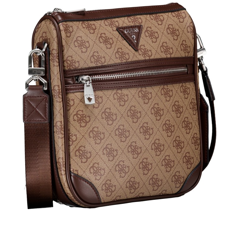 Umhängetasche Milano Beige Cognac, Farbe: braun, Marke: Guess, EAN: 7625826033358, Abmessungen in cm: 21.5x24x6, Bild 2 von 6