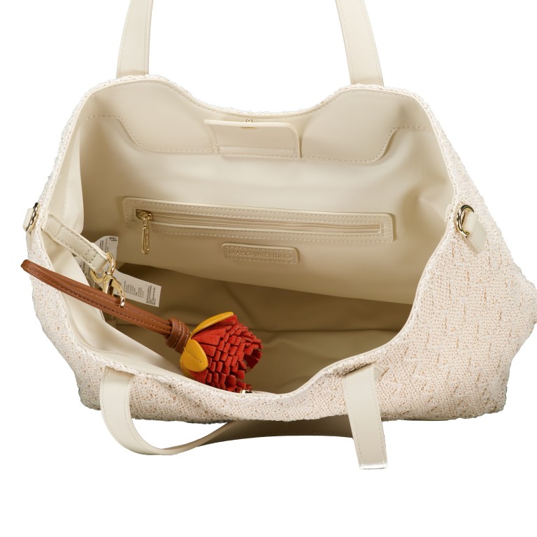 Shopper Courmayeur mit zwei Schulterriemen Ecru, Farbe: beige, Marke: Valentino Bags, EAN: 8051941105653, Abmessungen in cm: 33x32x14.5, Bild 8 von 8