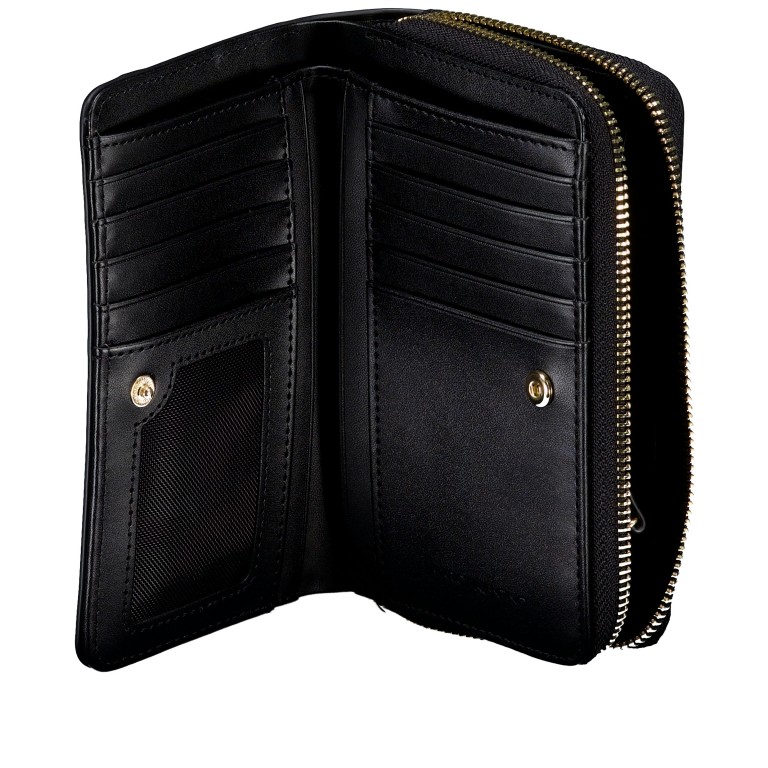 Geldbörse Ebe Nero, Farbe: schwarz, Marke: Valentino Bags, EAN: 8051941103383, Abmessungen in cm: 16x10.5x3.5, Bild 4 von 5