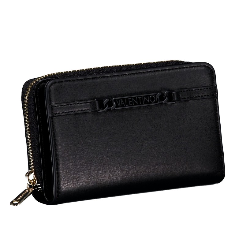 Geldbörse Ebe Nero, Farbe: schwarz, Marke: Valentino Bags, EAN: 8051941103383, Abmessungen in cm: 16x10.5x3.5, Bild 2 von 5