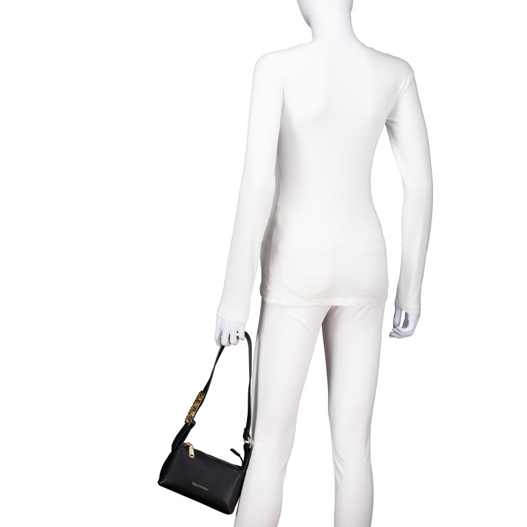 Umhängetasche Helen Nero, Farbe: schwarz, Marke: Valentino Bags, EAN: 8051941105950, Abmessungen in cm: 18.5x11x10.5, Bild 4 von 8