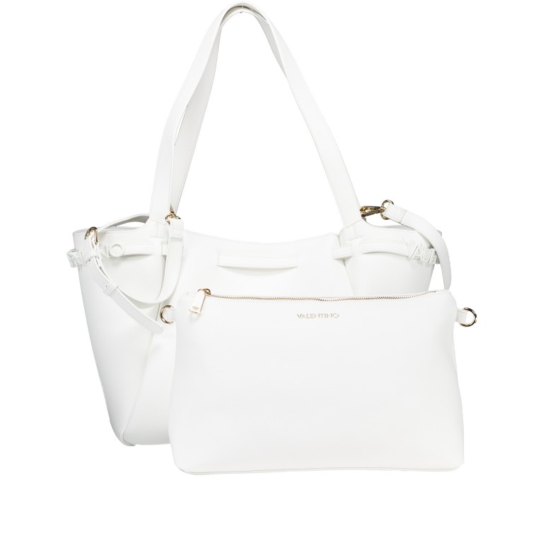 Shopper Medea mit herausnehmbarer Tasche Bianco, Farbe: weiß, Marke: Valentino Bags, EAN: 8051941106544, Abmessungen in cm: 33x27.5x17.5, Bild 1 von 9