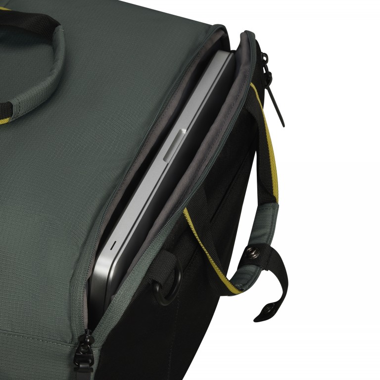 Flugumhänger / Rucksack Take2Cabin 3-Way-Boarding Bag mit Laptopfach 14 Zoll Dark Forest, Farbe: grün/oliv, Marke: American Tourister, EAN: 5400520263797, Abmessungen in cm: 40x25x20, Bild 12 von 14