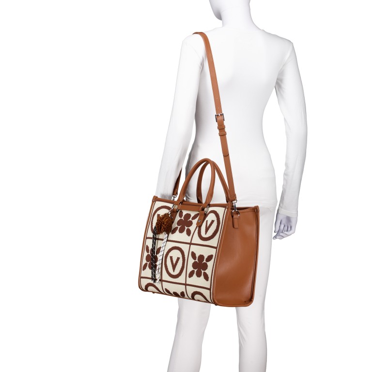 Shopper Tyle Cuoio Multicolor, Farbe: cognac, Marke: Valentino Bags, EAN: 8051941109729, Abmessungen in cm: 35.5x30x16, Bild 4 von 6