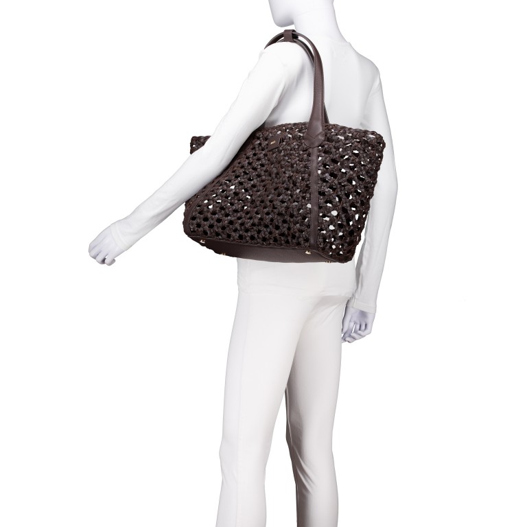 Shopper Lenah Tote W mit Reißverschlussetui Dark Brown, Farbe: braun, Marke: BOSS, EAN: 4063548829508, Abmessungen in cm: 33x27.5x13, Bild 4 von 5