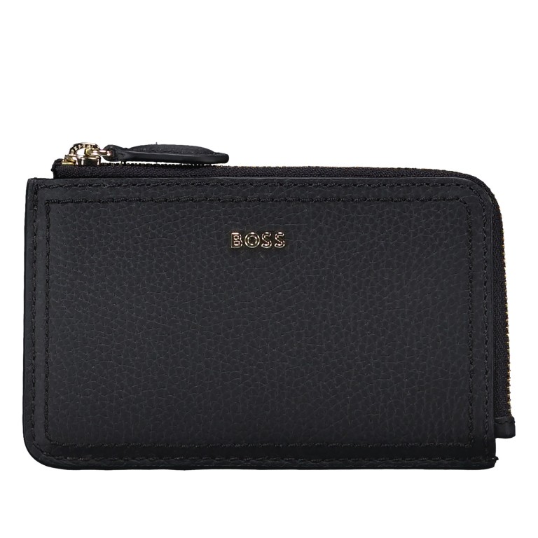 Geldbörse Lenah Zip Cardholder Black, Farbe: schwarz, Marke: BOSS, EAN: 4063548830825, Abmessungen in cm: 13.5x8.5x1, Bild 1 von 4