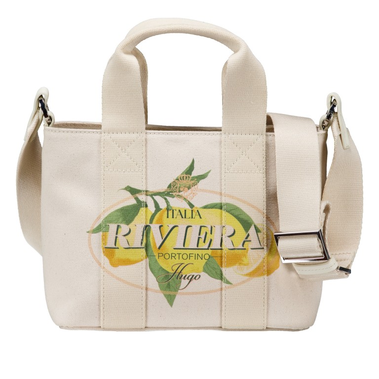 Handtasche Becky Tote Mini Corporate Open White, Farbe: beige, Marke: HUGO, EAN: 4063548823001, Abmessungen in cm: 23.5x19x9.5, Bild 1 von 7