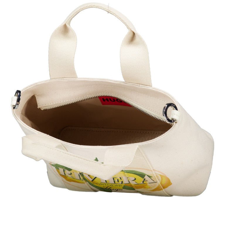 Handtasche Becky Tote Mini Corporate Open White, Farbe: beige, Marke: HUGO, EAN: 4063548823001, Abmessungen in cm: 23.5x19x9.5, Bild 7 von 7
