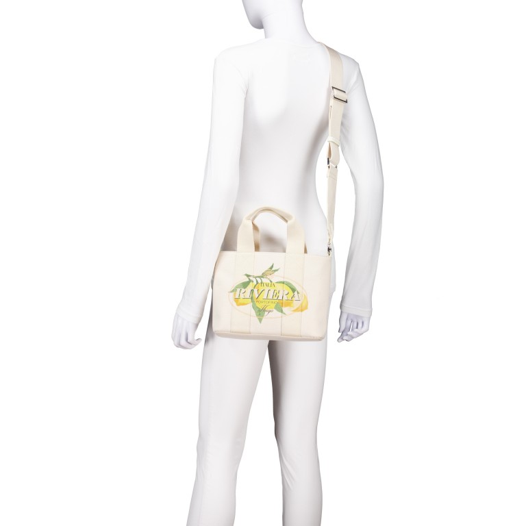 Handtasche Becky Tote Mini Corporate Open White, Farbe: beige, Marke: HUGO, EAN: 4063548823001, Abmessungen in cm: 23.5x19x9.5, Bild 6 von 7