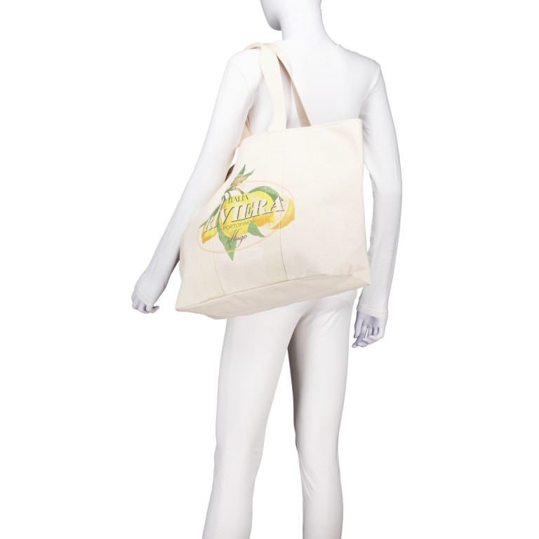 Shopper Becky CPR_Tote Open White, Farbe: beige, Marke: HUGO, EAN: 4063548822615, Abmessungen in cm: 42x34.5x15, Bild 4 von 5