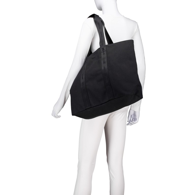 Shopper Becky Tote Canvas Black, Farbe: schwarz, Marke: HUGO, EAN: 4063548823117, Abmessungen in cm: 42x34.5x15, Bild 4 von 5