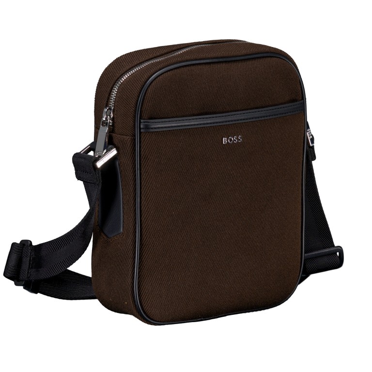 Umhängetasche Dakkar Reporter Bag Dark Brown, Farbe: braun, Marke: BOSS, EAN: 4063548830313, Abmessungen in cm: 18x23x6.5, Bild 2 von 6