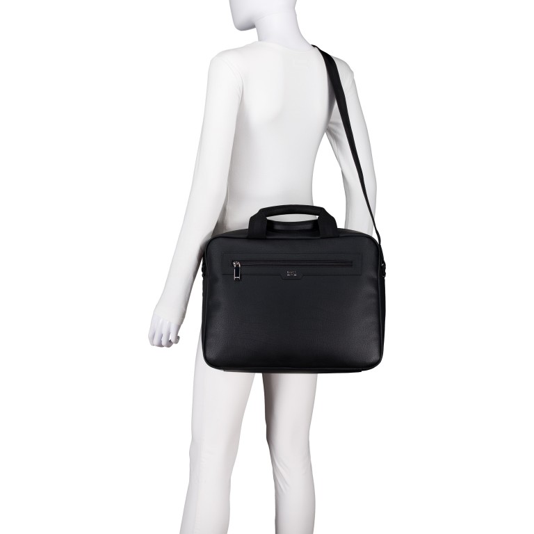 Aktentasche Lewys Document Case Black, Farbe: schwarz, Marke: BOSS, EAN: 4063548834120, Abmessungen in cm: 39x30.5x8.5, Bild 6 von 7