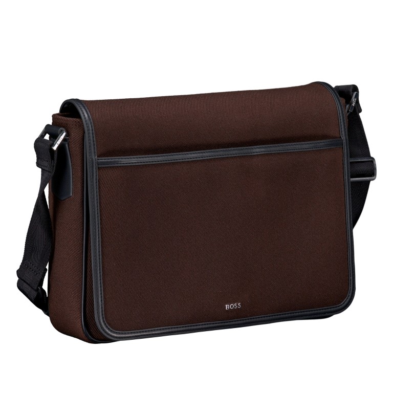 Kuriertasche Dakkar Messenger Dark Brown, Farbe: braun, Marke: BOSS, EAN: 4063548830320, Abmessungen in cm: 34x27x7.5, Bild 2 von 6
