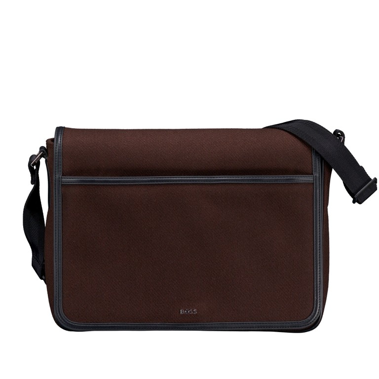 Kuriertasche Dakkar Messenger Dark Brown, Farbe: braun, Marke: BOSS, EAN: 4063548830320, Abmessungen in cm: 34x27x7.5, Bild 1 von 6