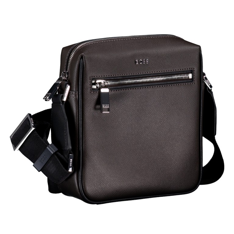 Umhängetasche Daxter Reporter Bag Dark Brown, Farbe: braun, Marke: BOSS, EAN: 4063548834298, Abmessungen in cm: 19x20x6, Bild 2 von 7