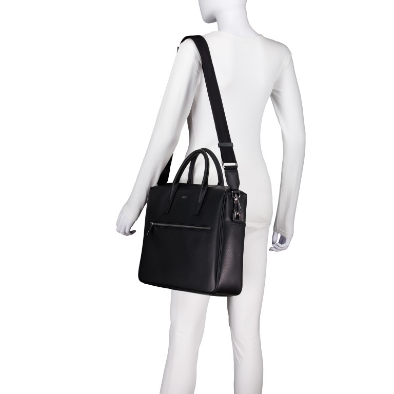 Aktentasche Daxter Double Document Case Black, Farbe: schwarz, Marke: BOSS, EAN: 4063548834496, Abmessungen in cm: 40x30x10, Bild 4 von 6