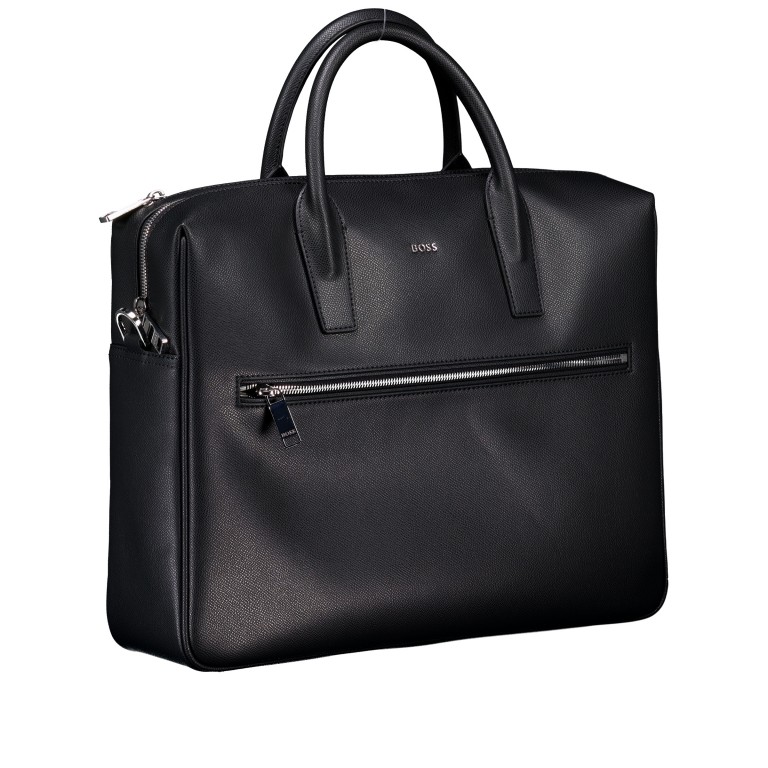 Aktentasche Daxter Double Document Case Black, Farbe: schwarz, Marke: BOSS, EAN: 4063548834496, Abmessungen in cm: 40x30x10, Bild 2 von 6