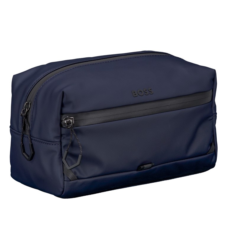 Kulturbeutel Stenson Washbag Dark Blue, Farbe: blau/petrol, Marke: BOSS, EAN: 4063548834373, Abmessungen in cm: 23x14x12, Bild 2 von 5