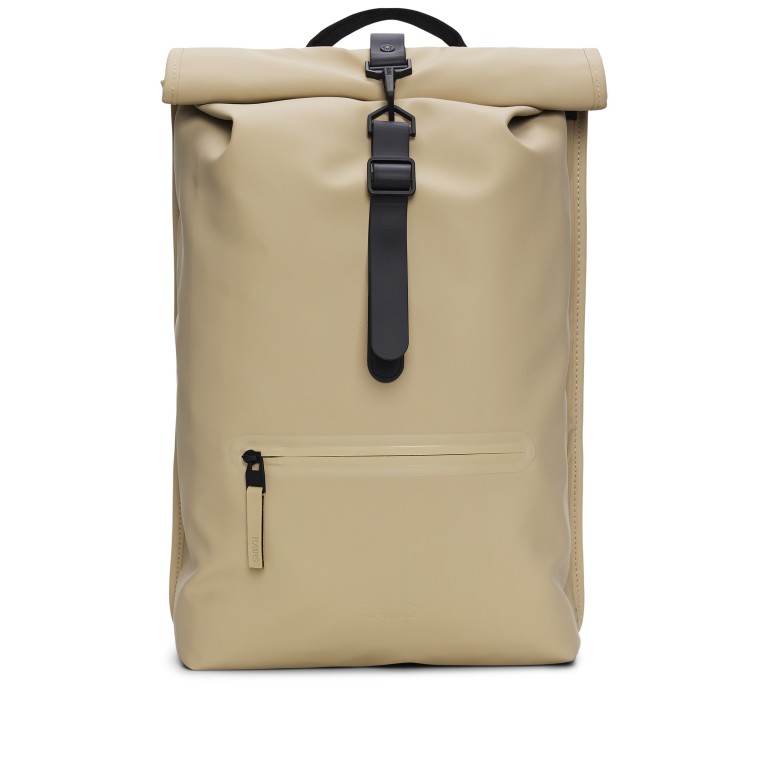 Rucksack Rolltop mit Laptopfach 16 Zoll Beige, Farbe: beige, Marke: Rains, EAN: 5715793016743, Abmessungen in cm: 32x48x11, Bild 1 von 5