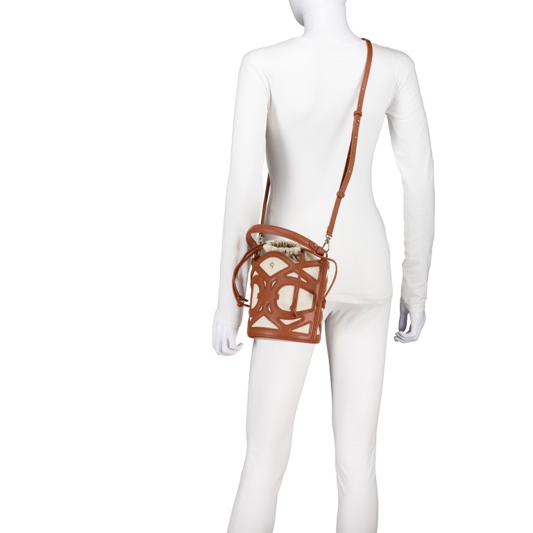 Beuteltasche Azurra S Cognac Brown, Farbe: cognac, Marke: AIGNER, EAN: 4055539681462, Abmessungen in cm: 15.5x17.5x15.5, Bild 5 von 6