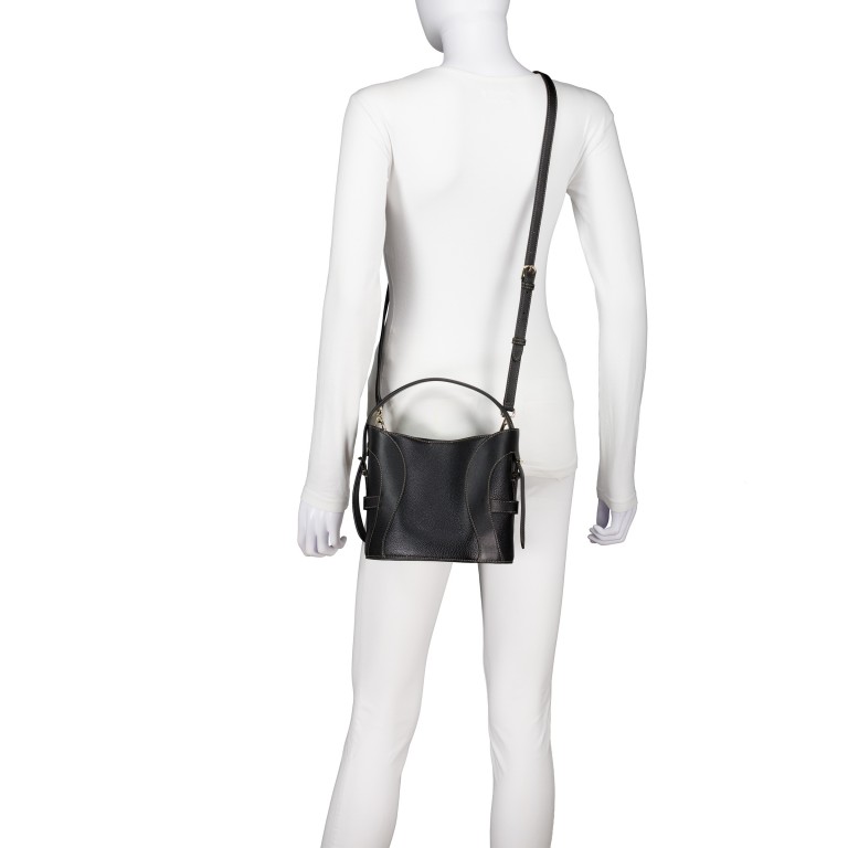 Beuteltasche Deborah S Black, Farbe: schwarz, Marke: AIGNER, EAN: 4055539681288, Abmessungen in cm: 21x19x12.5, Bild 5 von 6