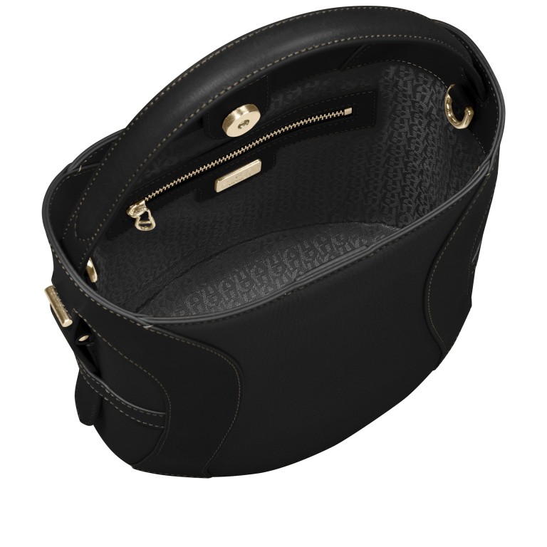 Beuteltasche Deborah S Black, Farbe: schwarz, Marke: AIGNER, EAN: 4055539681288, Abmessungen in cm: 21x19x12.5, Bild 6 von 6