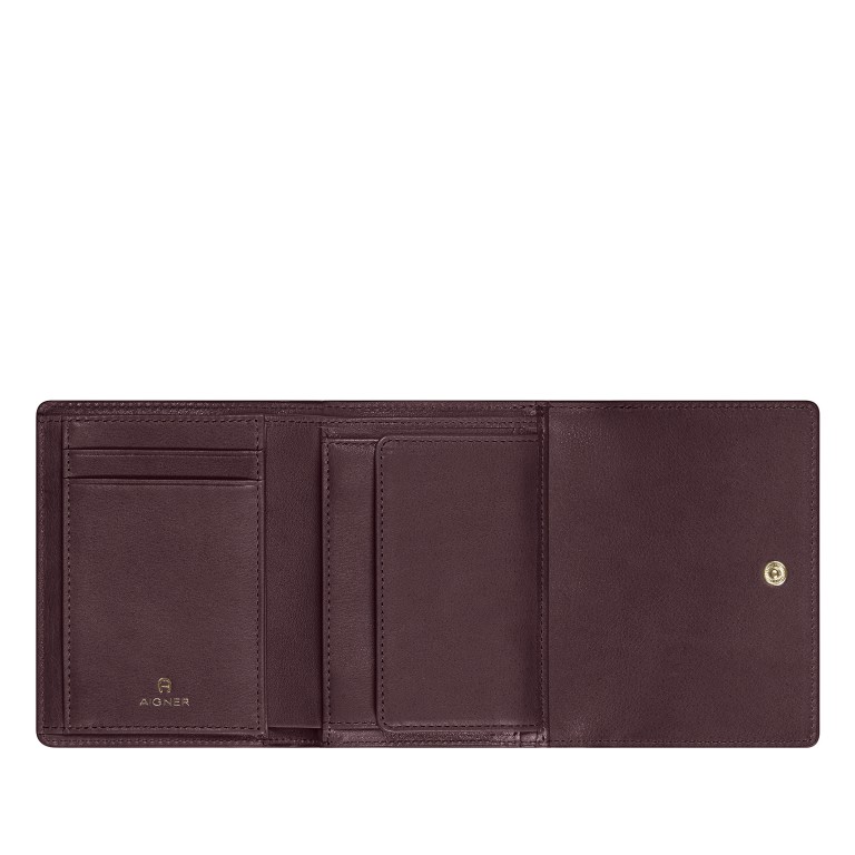 Geldbörse Deborah mit RFID-Schutz Port Red, Farbe: rot/weinrot, Marke: AIGNER, EAN: 4055539683640, Abmessungen in cm: 12x9.5x2, Bild 4 von 5