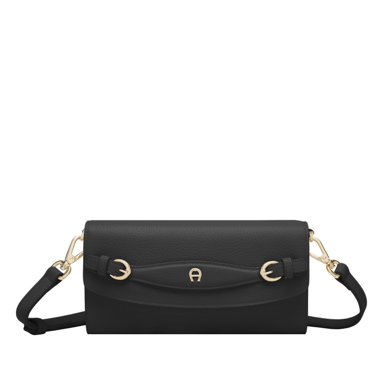 Umhängetasche / Clutch / Portemonnaie Cavallo Wallet on Chain Black, Farbe: schwarz, Marke: AIGNER, EAN: 4055539684890, Abmessungen in cm: 21x11x4, Bild 1 von 5