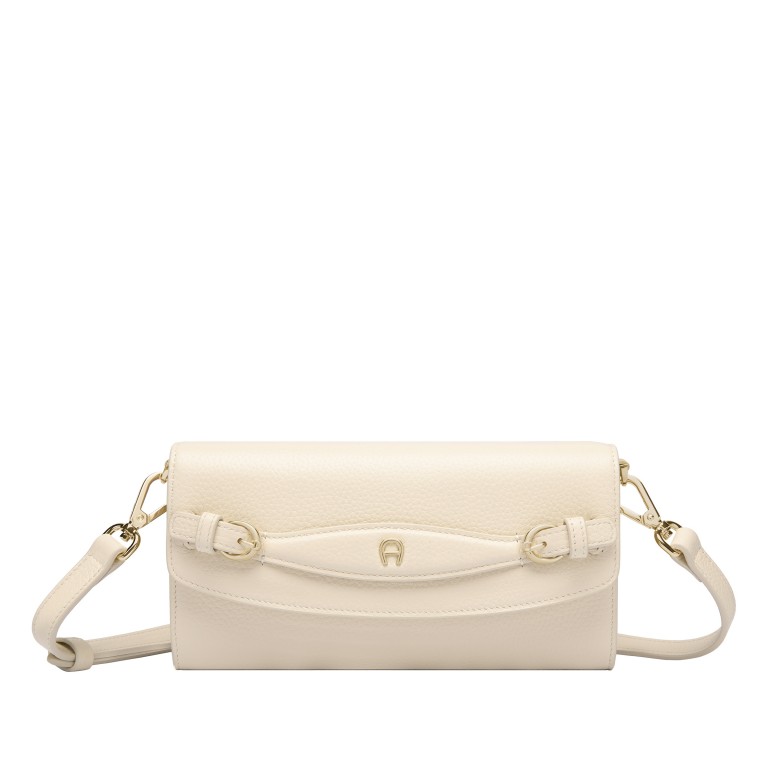 Umhängetasche / Clutch / Portemonnaie Cavallo Wallet on Chain Macadamia White, Farbe: weiß, Marke: AIGNER, EAN: 4055539684913, Abmessungen in cm: 21x11x4, Bild 1 von 5