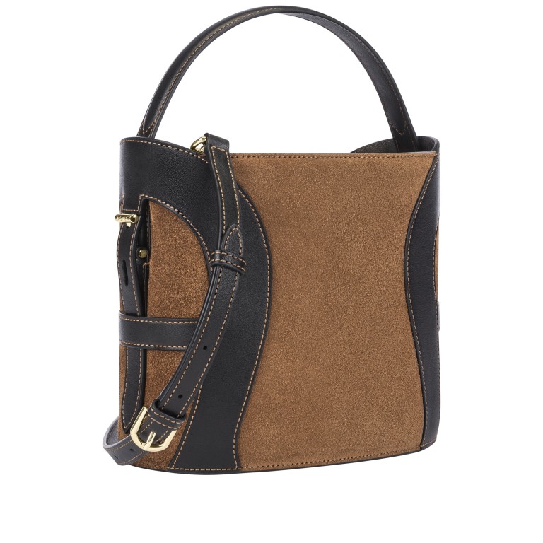 Beuteltasche Deborah S Suede Oat Beige, Farbe: cognac, Marke: AIGNER, EAN: 4055539681363, Abmessungen in cm: 21x19x12.5, Bild 2 von 6