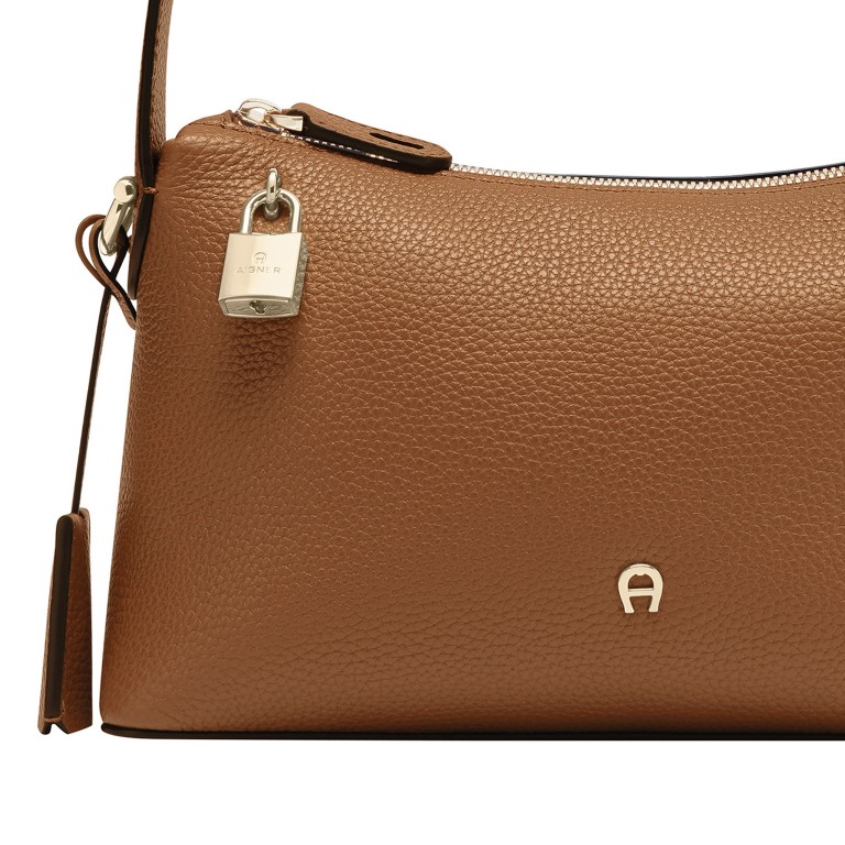 Beuteltasche Delia S Cognac Brown, Farbe: cognac, Marke: AIGNER, EAN: 4055539650666, Abmessungen in cm: 27x15x9, Bild 9 von 9