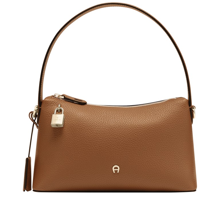 Beuteltasche Delia S Cognac Brown, Farbe: cognac, Marke: AIGNER, EAN: 4055539650666, Abmessungen in cm: 27x15x9, Bild 8 von 9