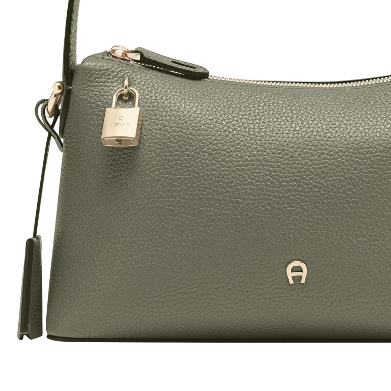 Beuteltasche Delia S Moss Green, Farbe: grün/oliv, Marke: AIGNER, EAN: 4055539681646, Abmessungen in cm: 27x15x9, Bild 9 von 9