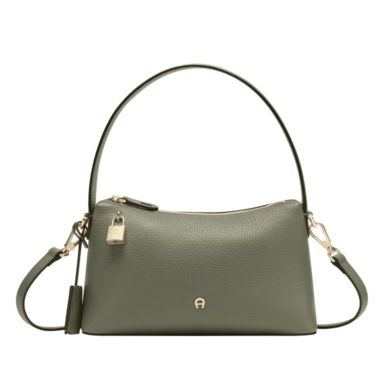 Beuteltasche Delia S Moss Green, Farbe: grün/oliv, Marke: AIGNER, EAN: 4055539681646, Abmessungen in cm: 27x15x9, Bild 1 von 9