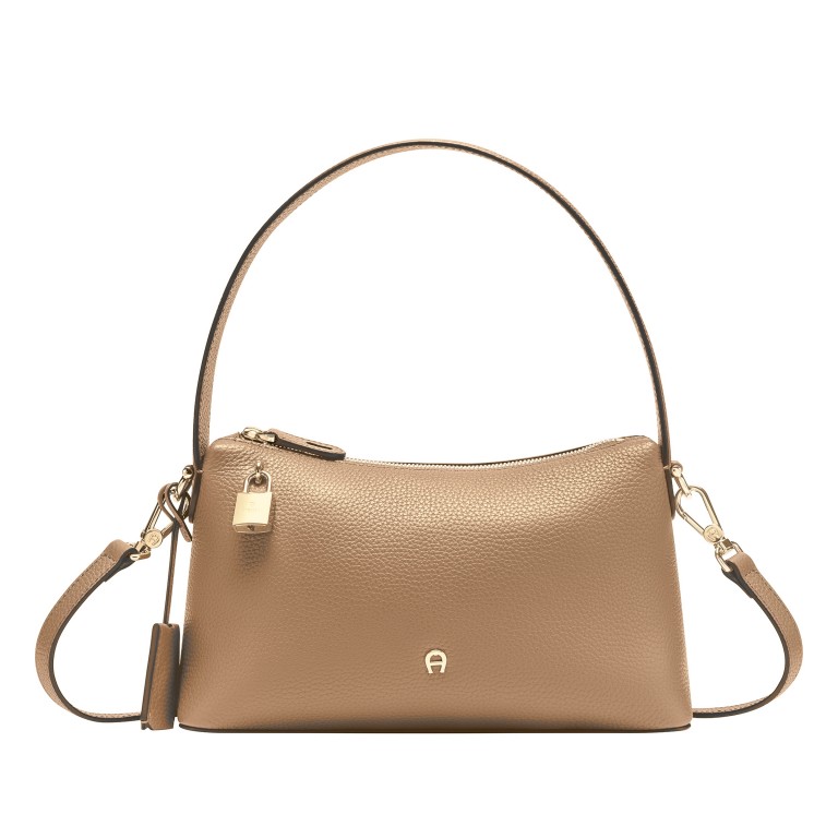 Beuteltasche Delia S Oat Beige, Farbe: cognac, Marke: AIGNER, EAN: 4055539681653, Abmessungen in cm: 27x15x9, Bild 1 von 9