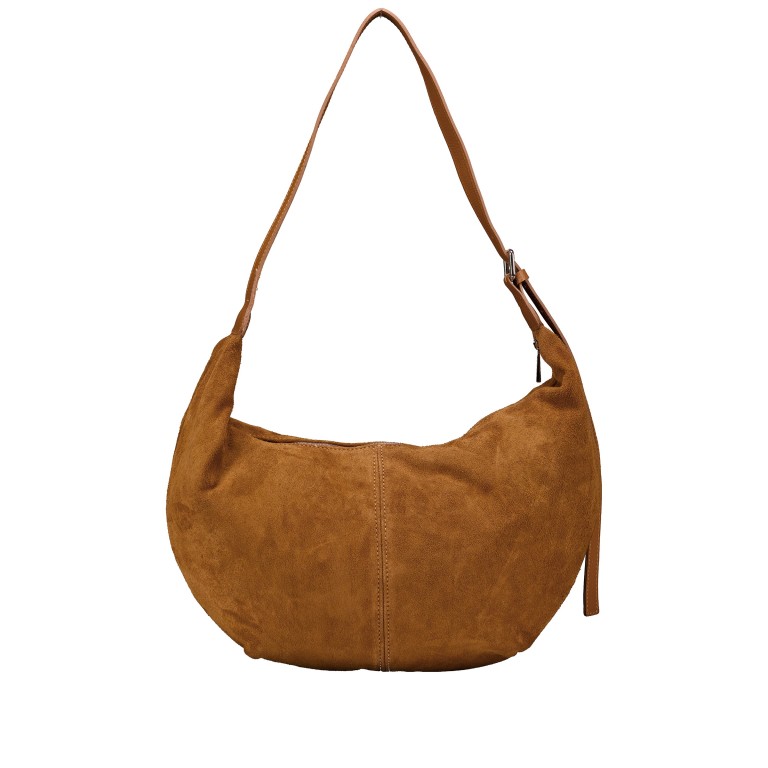 Beuteltasche Velours Hellbraun, Farbe: braun, Marke: Hausfelder Manufaktur, EAN: 4065646028562, Abmessungen in cm: 43x34x4.5, Bild 3 von 6