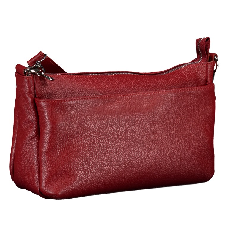 Umhängetasche Weinrot, Farbe: rot/weinrot, Marke: Hausfelder Manufaktur, EAN: 4065646028623, Abmessungen in cm: 27x17x11, Bild 2 von 8