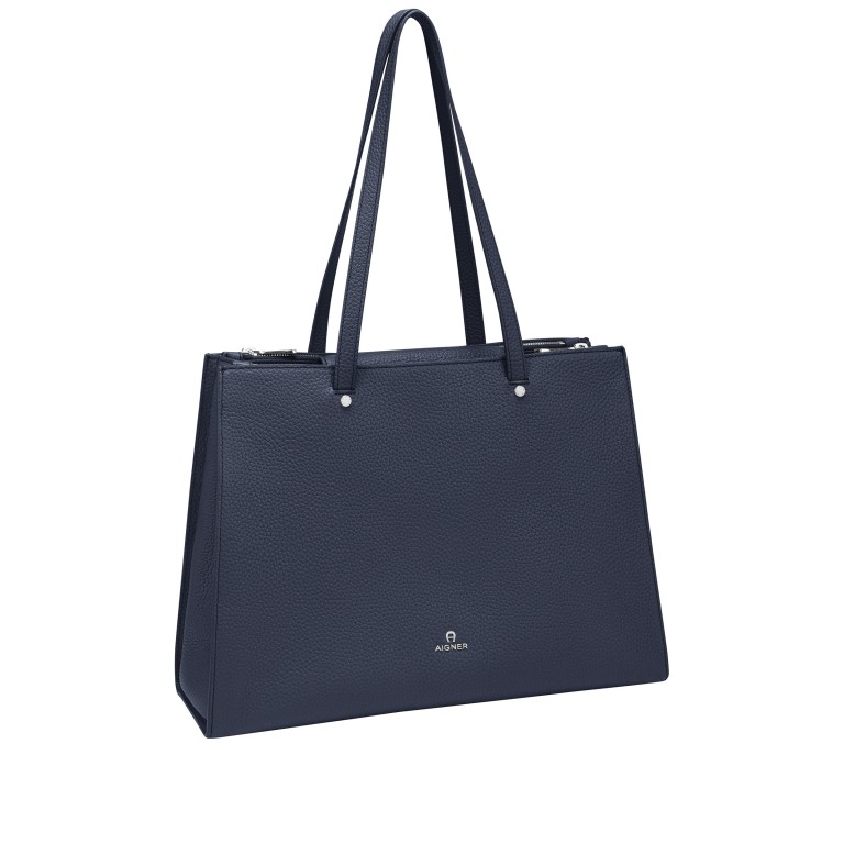 Handtasche / Aktentasche Ivy L Ink, Farbe: blau/petrol, Marke: AIGNER, EAN: 4055539682209, Abmessungen in cm: 39x28x14, Bild 2 von 4