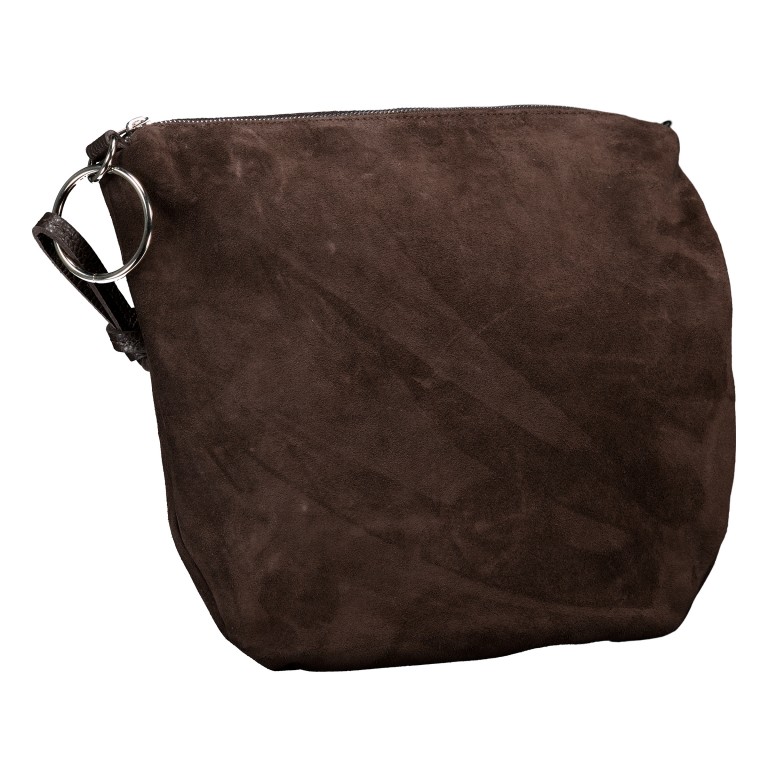 Beuteltasche Velours Dunkelbraun, Farbe: braun, Marke: Hausfelder Manufaktur, EAN: 4065646028685, Abmessungen in cm: 32.5x29x3, Bild 2 von 7