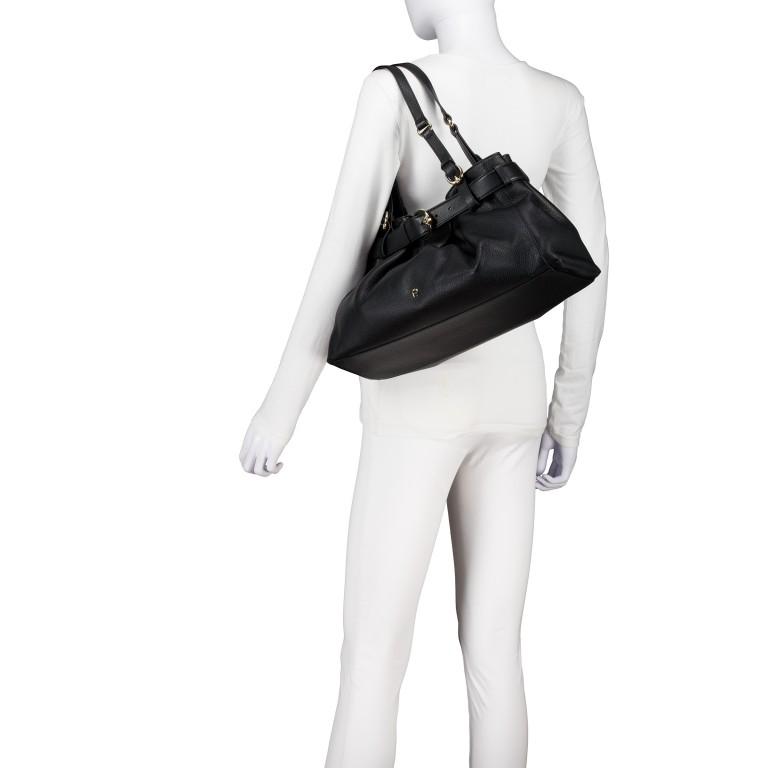 Beuteltasche Lavinia M Black, Farbe: schwarz, Marke: AIGNER, EAN: 4055539680069, Abmessungen in cm: 45x22x10, Bild 3 von 4