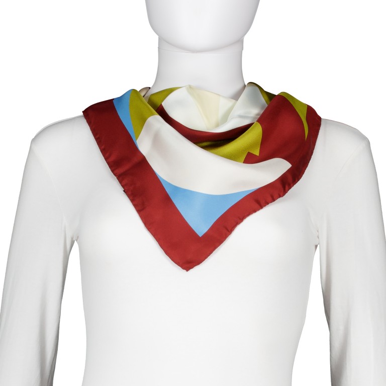 Tuch Logo Carré S Burnt Red, Farbe: rot/weinrot, Marke: AIGNER, EAN: 4055539670923, Abmessungen in cm: 70x70x0.1, Bild 4 von 4