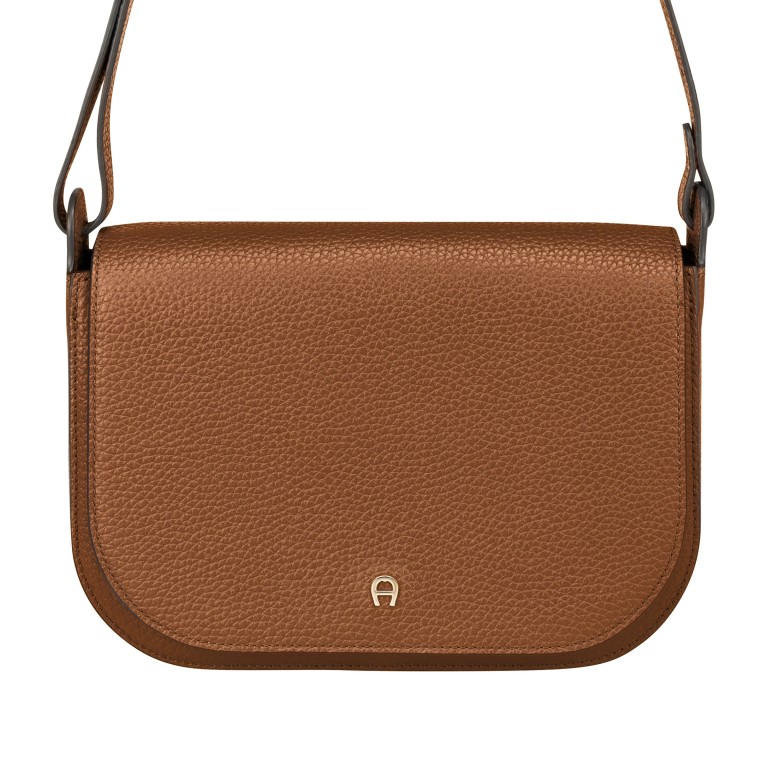 Umhängetasche Pura M Cognac Brown, Farbe: cognac, Marke: AIGNER, EAN: 4055539648137, Abmessungen in cm: 26x19x9, Bild 1 von 5