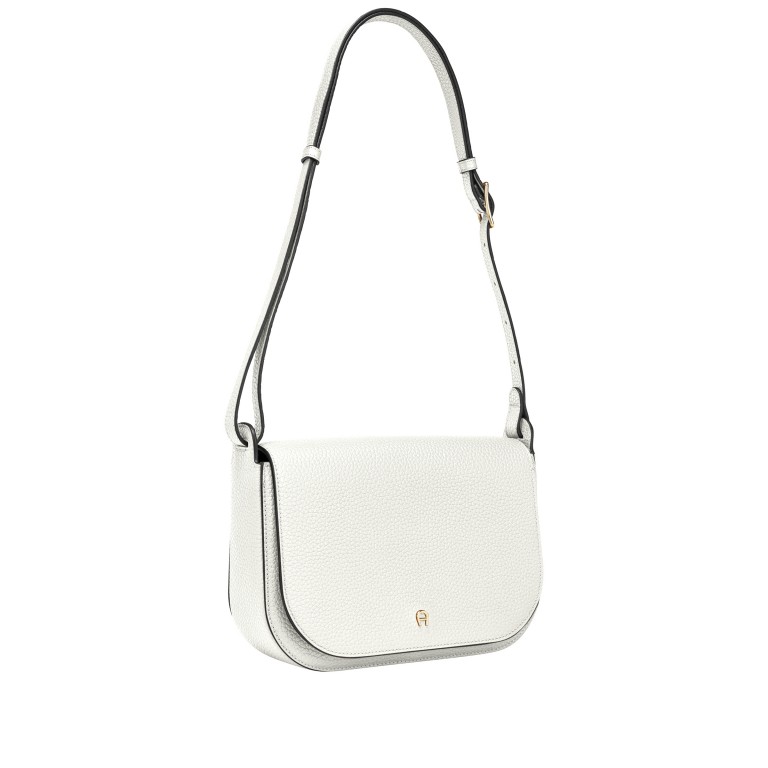 Umhängetasche Pura M Cotton White, Farbe: weiß, Marke: AIGNER, EAN: 4055539679513, Abmessungen in cm: 26x19x9, Bild 3 von 5