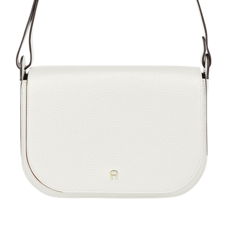 Umhängetasche Pura M Cotton White, Farbe: weiß, Marke: AIGNER, EAN: 4055539679513, Abmessungen in cm: 26x19x9, Bild 1 von 5