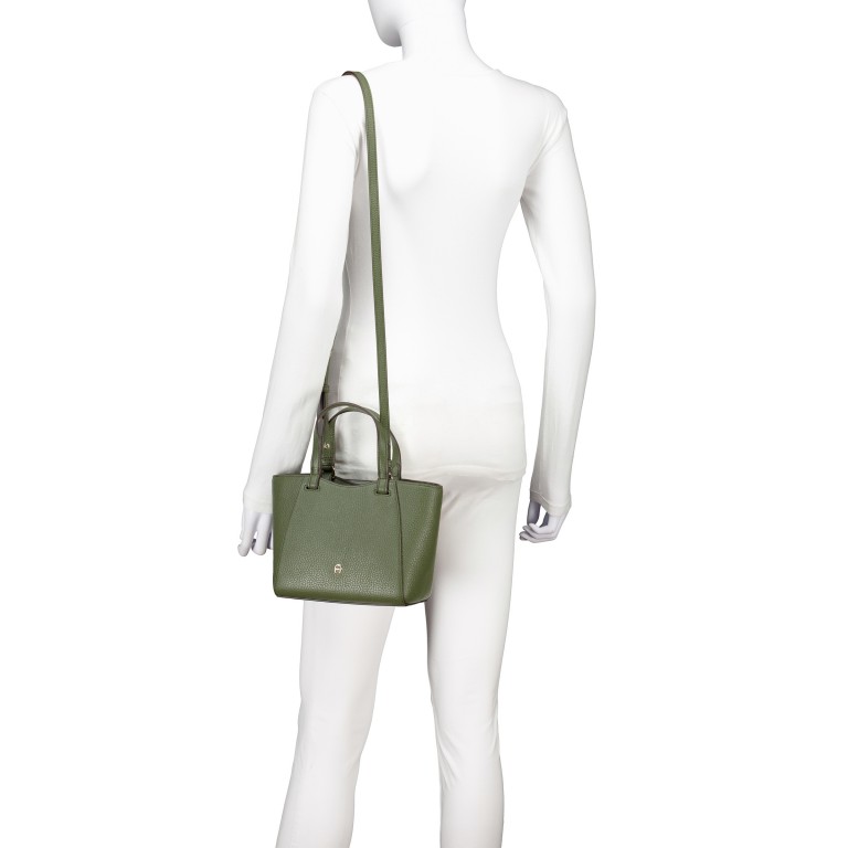 Shopper Pura S Moss Green, Farbe: grün/oliv, Marke: AIGNER, EAN: 4055539682063, Abmessungen in cm: 19.5x17x10, Bild 4 von 6