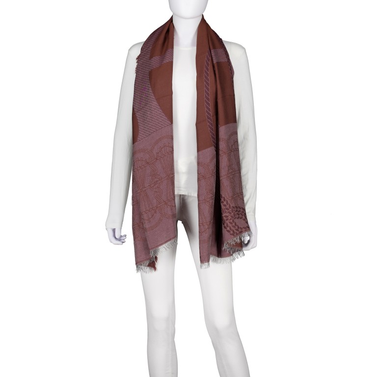 Schal Logo Stola M Port Red, Farbe: rot/weinrot, Marke: AIGNER, EAN: 4055539671081, Abmessungen in cm: 80x180x0.1, Bild 2 von 4