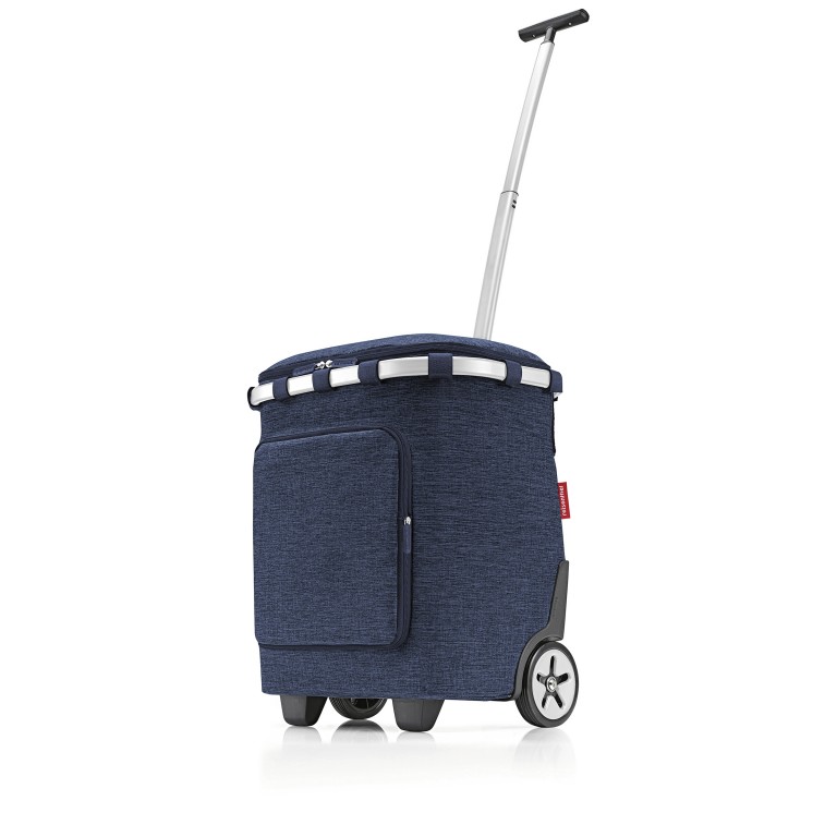 Einkaufsroller Carrycruiser Plus mit ausfaltbarem Thermofach Twist Navy, Farbe: blau/petrol, Marke: Reisenthel, EAN: 4012013747861, Abmessungen in cm: 42x52.5x32, Bild 1 von 3