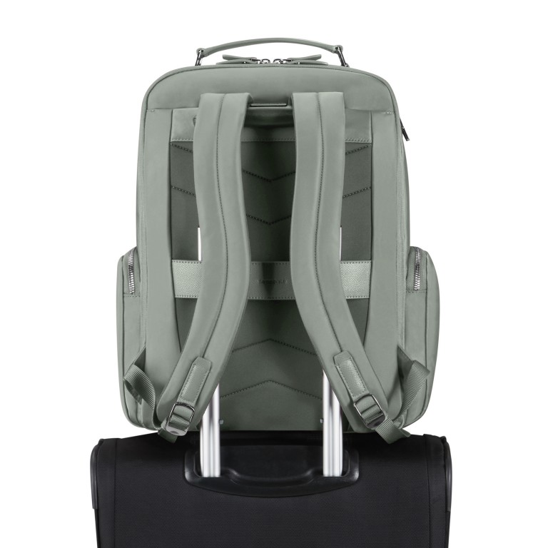 Rucksack Karissa Evo Round Backpack mit Laptopfach 15.6 Zoll Sage, Farbe: grün/oliv, Marke: Samsonite, EAN: 5400520388391, Abmessungen in cm: 28.5x41x14.5, Bild 6 von 15